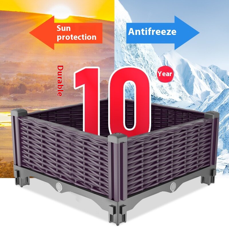 Mobile Planting Box Factory - OEM/ODM Modern Wheeled Rectangular Plastic for Balcony