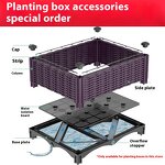 Mobile Planting Box Factory - OEM/ODM Modern Wheeled Rectangular Plastic for Balcony
