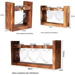 Heart Shape Glass Vase Manufacturer - OEM/ODM NEW Hydroponic Terrarium with Wooden Stand