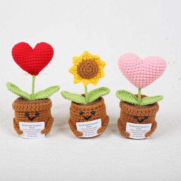 Handmade Crochet Ornaments Factory - OEM/ODM Hot Selling New Positive Energy Card Desktop