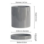 Ceramic Flowerpot Supplier - OEM/ODM with Tray Straight Cylinder Modern Minimalist Style