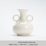 Cream Style Vase Supplier - OEM/ODM Double Ear Vintage High Aesthetic Simple Decoration