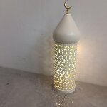Middle Eastern Lantern Factory - OEM/ODM Moroccan Iron Art Golden Wind Hollow LED