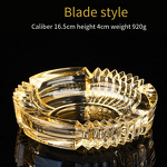 Crystal Glass Ashtray Manufacturer - OEM/ODM Creative Gold Oversized for Living Room Office