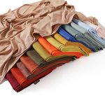 Ribbed Polyester Hijab Supplier - Bulk Solid Color Turban Shawl