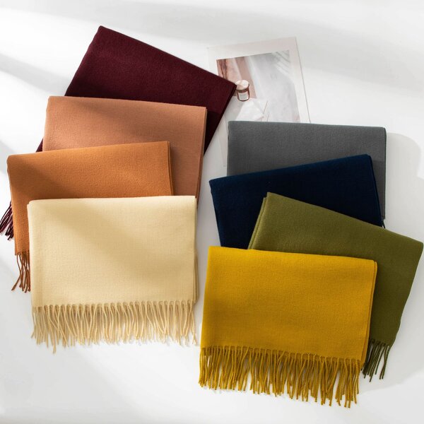 Cashmere Shawl Manufacturer - Wholesale Thicken Warm Long Fringed Winter Scarf