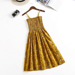 Suspender Skirt Manufacturer - OEM Sleeveless Chiffon Floral Vest Dress
