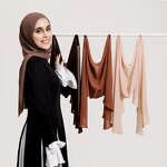 Hooded Chiffon Wrap Factory - OEM Built-in Magnetic Buckle Instant Hijab