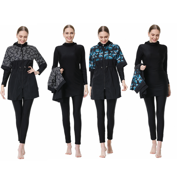 Islamic Swimwear Factory - Bulk 3 Pieces Long Sleeve Modest Bathing Suit