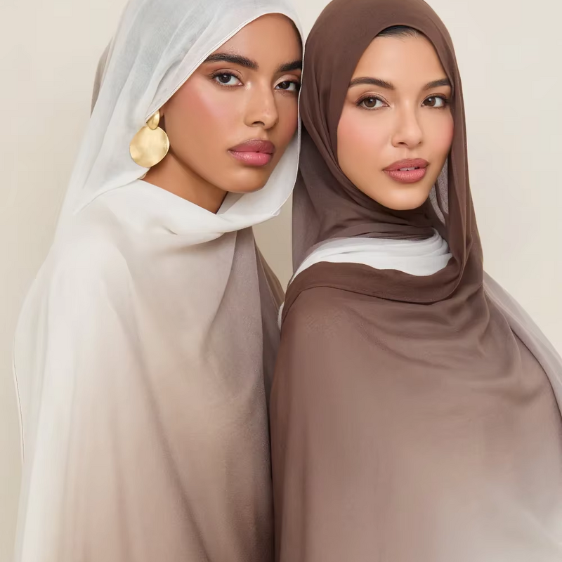 Ombre Modal Hijab Manufacturer - OEM Double Stitches Edge Luxury Shawl