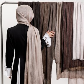 Crinkle Rayon Modal Hijab Supplier - Bulk Light Weight Textured Scarf