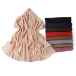 Pleated Chiffon Hijab Manufacturer - Bulk Crinkled Ruffled Long Scarf