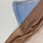 Pearl Chiffon Scarf Factory - OEM Metal Bead Chain Ombre Party Hijab