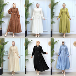 Amirah Maxi Dress Manufacturer - Bulk Waist-Hugging Flared Lace Dress