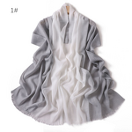 Bamboo Cotton Turban Manufacturer - Wholesale Two-Color Gradient Silk Scarf