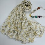 Modal Hijab Supplier - Bulk Floral Skin-friendly Stretchy Scarf