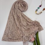 Printed Jersey Hijab Supplier - Bulk Floral Gradient Luxury Shawl
