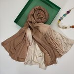 Ombre Jersey Hijab Factory - OEM Gradient Print Non-Slip Scarf
