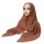 Hooded Chiffon Wrap Factory - OEM Built-in Magnetic Buckle Instant Hijab