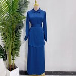Muslim Two Piece Set Factory - Wholesale Solid Blouse Skirt Casual Wear