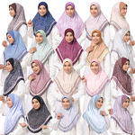 Printed Amira Hijab Supplier - OEM Convenient One Piece Long Veil