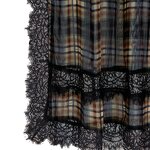 Printed Modal Hijab Manufacturer - Bulk Chantilly Plaid Lace Trim Scarf
