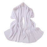 Pearl Chiffon Hijab Factory - OEM Pure Color Pleated Monochrome Scarf