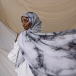 Printed Modal Scarf Supplier - OEM Light Weight Watercolor Stock Scarf