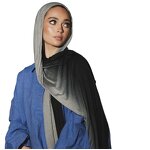 Ombre Jersey Hijab Factory - OEM Gradient Print Non-Slip Scarf