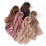Pleated Chiffon Hijab Manufacturer - Bulk Crinkled Ruffled Long Scarf