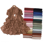 Rayon Long Hijab Factory - OEM Large Size Monochrome Travel Scarf