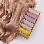 Shiny Chiffon Hijab Supplier - Wholesale Thin Textured Silk Scarf