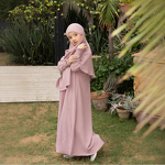 Kids Abaya Set Factory - OEM Long Jilbab Kaftan Solid Prayer Dress