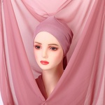 Instant Chiffon Hijab Supplier - OEM Pinless Built-in Magnets Scarf