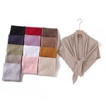 Triangle Scarf Supplier - OEM Breathable Cotton Stretchable Plain Veil