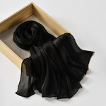 Gold Beaded Chain Hijab Manufacturer - Bulk Shimmer Solid Satin Silk Shawl