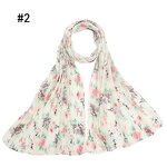 Printed Chiffon Hijab Supplier - Bulk Pleated Floral Veil