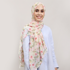 Printed Chiffon Hijab Supplier - Wholesale Floral Lightweight Shawl