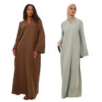 Casual Abaya Dress Factory - OEM Loose Solid Maxi Modest Dress