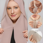 Instant Chiffon Hijab Supplier - OEM Pinless Built-in Magnets Scarf
