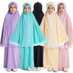 Kids Prayer Khimar Set Manufacturer - OEM Eid Maxi 2 Piece Jilbab Dress