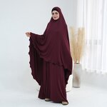 Burqa Jilbab Set Manufacturer - OEM Full Length Two Piece Abaya Dress