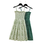 Suspender Skirt Manufacturer - OEM Sleeveless Chiffon Floral Vest Dress