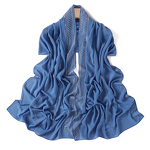 Chiffon Scarf Manufacturer - Custom Rhinestone Border Long Shawl