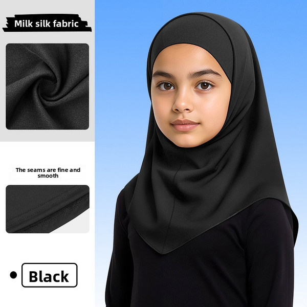 Amira Instant Sports Hijab Supplier - OEM Children School Plain Stretchy Cap
