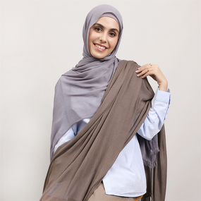 Rayon Crinkle Hijab Supplier - Bulk Solid Soft Tassel Long Scarf