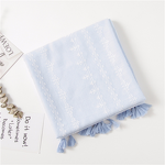 Voile Print Tassel Scarf Supplier - OEM Thin Breathable Sun Protection Wrap