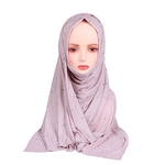 Jacquard Jersey Scarf Factory - OEM Rhinestone Wavy Design Hijab