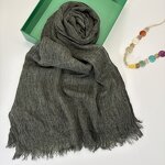 Rayon Wrinkle Hijab Supplier - Bulk Solid Crinkle Fringes Daily Scarf