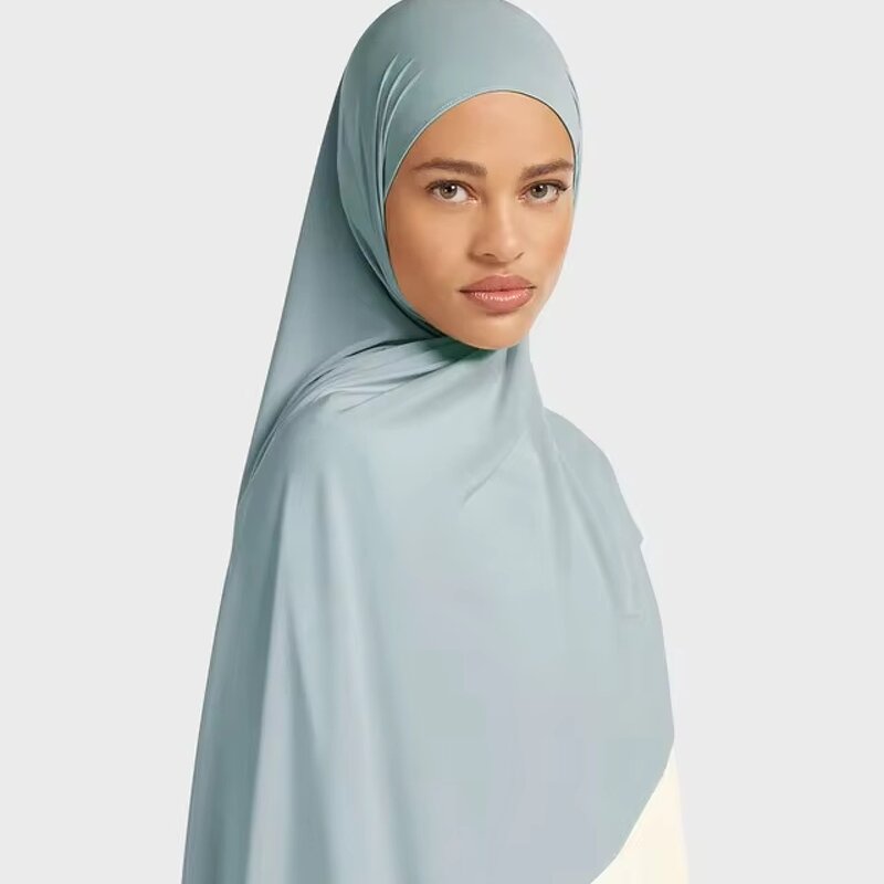 Liquid Jersey Hijab Manufacturer - Custom Solid Shiny Long Shawl